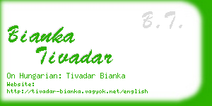 bianka tivadar business card